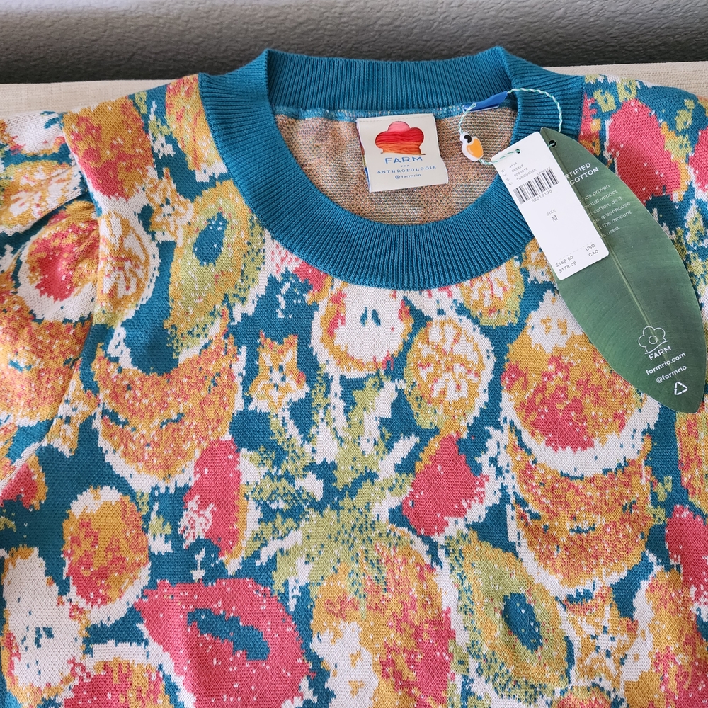 FARM Rio Multicolor Fruit & Floral Sweater - Picture 3 of 7